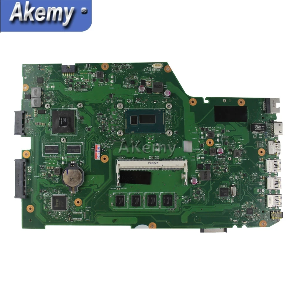 Akemy X751LD laptop motherboard For Asus R752L X751L X751LN test original mainboard I3-4010U GT820M