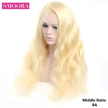 

613 Blonde 13x4 Lace Front Human Hair Wigs Transparent Lace Natural Hairline Wigs For Women Brazilian Body Wave Remy Hair Smoora