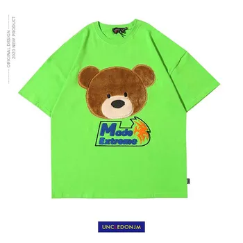 

UNCLEDONJM Oversized Men t shirts Harajuku Toy bear Funny Tshirt Men Hip Hop Cotton Streetwear Tee Shirt Tops tees ME-369
