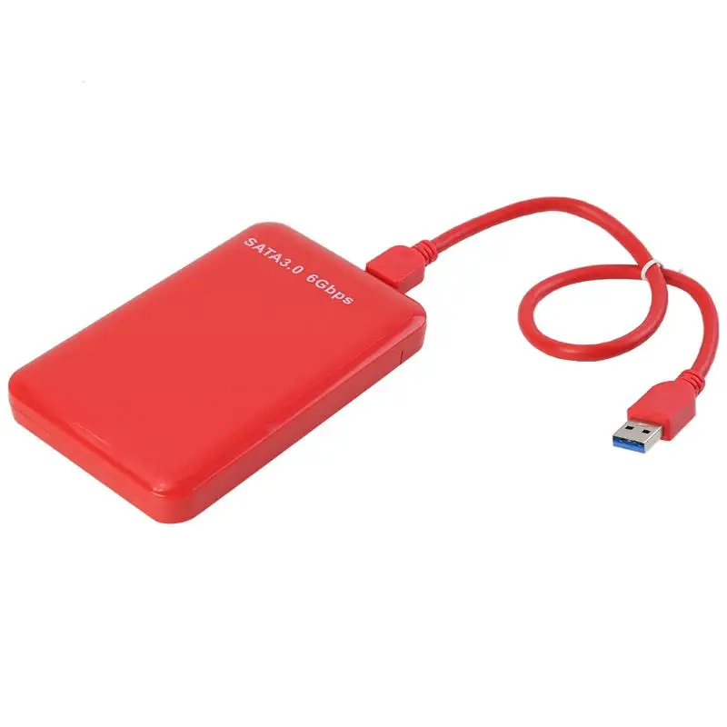 Чехол SSD 2,5 дюймов SATA для USB 3,0 Корпус жесткого диска для SSD диск коробка-чехол на hdd Поддержка UASP HD крышка внешнего жесткого диска - Цвет: Red