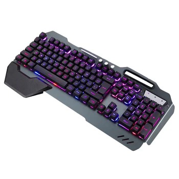 

Ergonomic Wired RGB LED Backlit USB Gaming Keyboard for PUBG,LOL