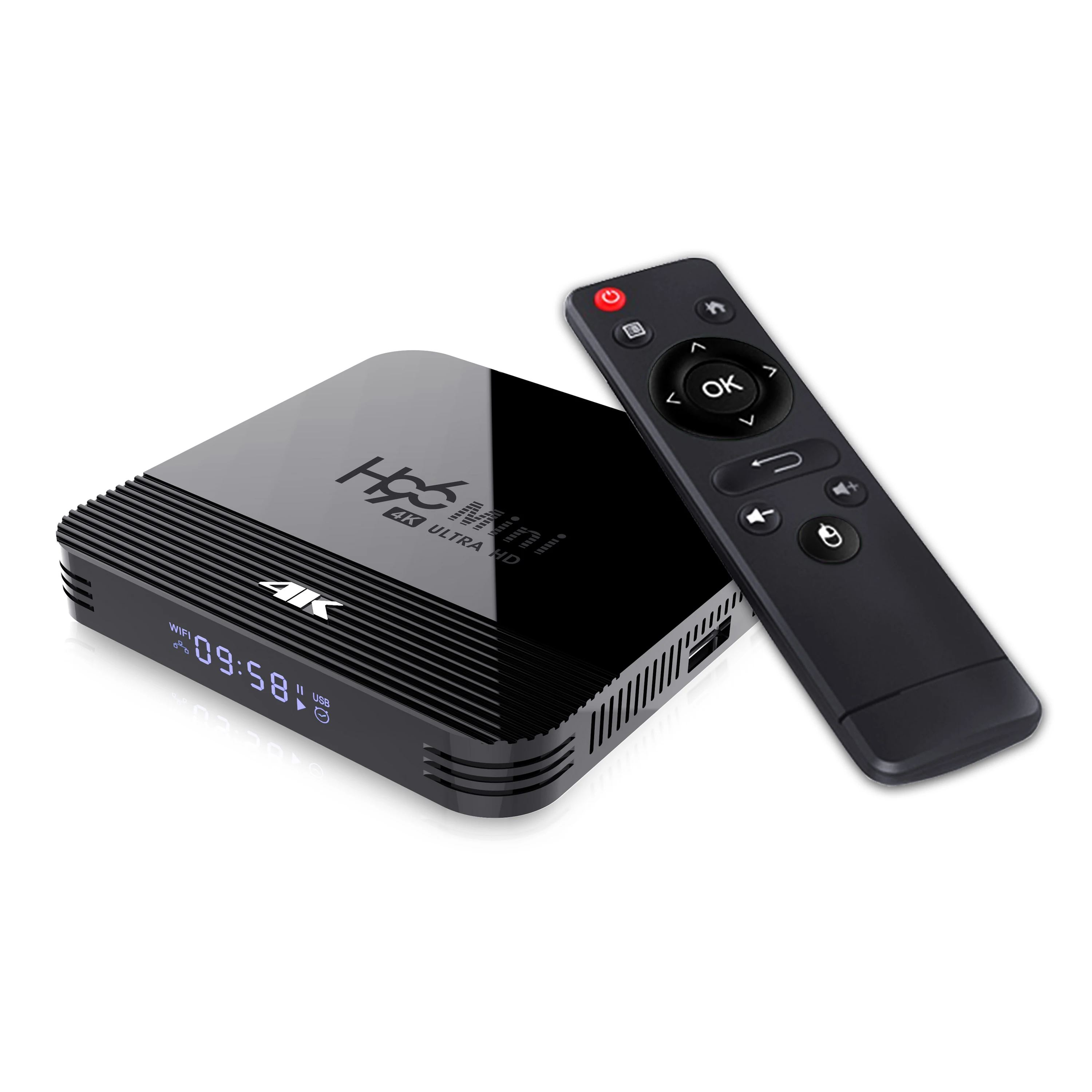  Cheap Quad Core 4K Smart TV Box Android9.0 Rockchip RK3228A Support 2.4G/5G WIFI Bluetooth LED Disp - 4000309998008
