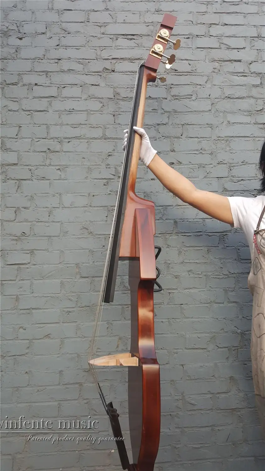 Новинка 3/4 черный 4 струнный Новый Электрический Вертикальный двойной бас