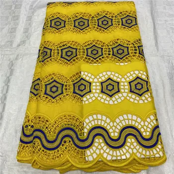 

Latest african swiss voile lace fabric 2020 swiss voile Lace in switzerland 100%cotton african dry lace fabric 5yards /lot