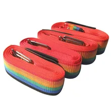 Радужный багажный чемодан с защитным замком, перекрещивающиеся ремни с пластиковой пряжкой из полипропиленовой ленты, устойчивые для багажа, ремни для чемодана