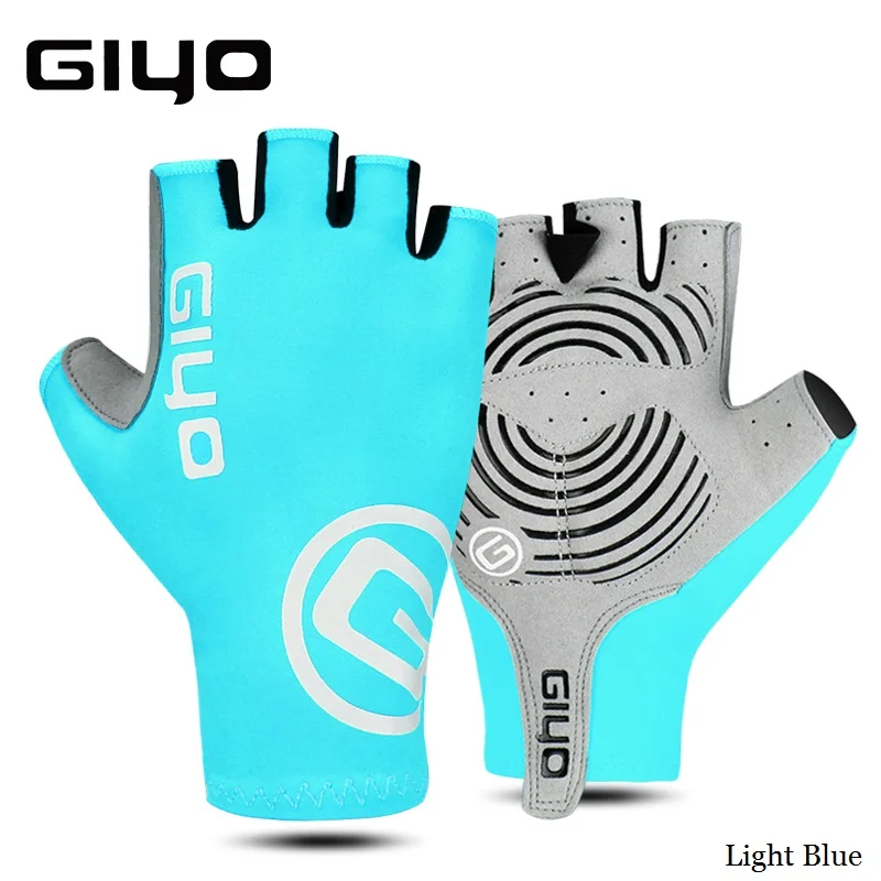 Giyo Anti-Slip Cycling Mittens - Half Finger Racing Gloves for Road and Mountain Biking