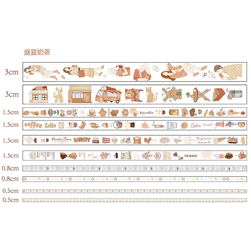 Shengxianaicha 10 компл./лот мультфильм лента Washi DIY япония бумага первая встреча серии декоративная клейкая лента малярная лента наклейки - Цвет: Shengxianaicha