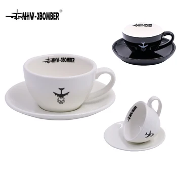 

250/280ml high-grade ceramic coffee cups Coffee cup set Simple European style Mug Cappuccino flower cups Latte For Barista