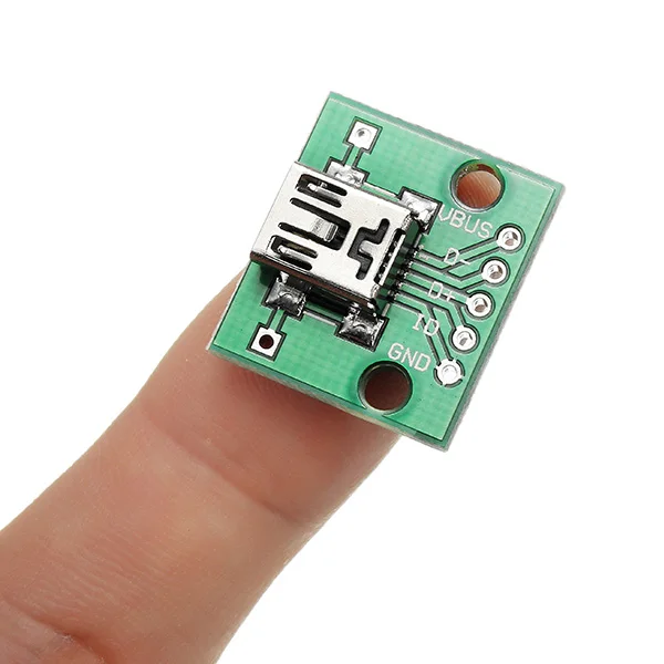 LEORY 1 шт. USB для DIP Женская головка Mini-5P патч для DIP 2,54 мм плата адаптера