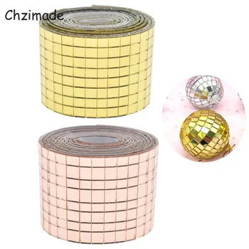 

Chzimade 1M Self-Adhesive Square Glass Real Glass Mirrors Mosaic Tiles For Wall Stickers Diy Decorative Handmade Home Decoration