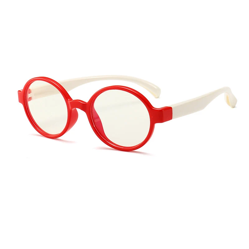 Антибликовыми свойствами светильник очки дети Поляризованные солнечные очки мальчикам и девочкам, компьютер гибкие силиконовые очки защитные Детские UV400 - Цвет оправы: red white
