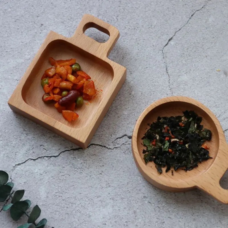 Japanese Style Solid Wood Sauce Seasoning Dish | Дом и сад