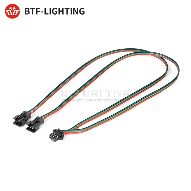 3 Pin Connectors Ws2812b Ws2811 | 2 Pin Jst Female Male Led - 40cm 3pin - Aliexpress