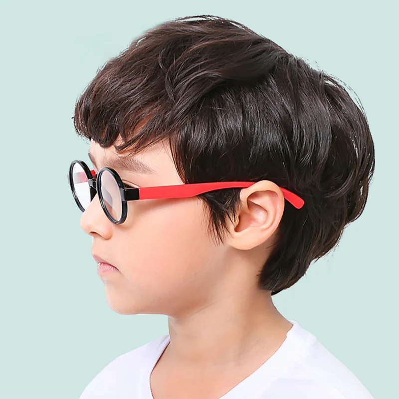 Детские гибкие силиконовые анти-синий светильник, оптические очки, гибкие цельные безопасные очки, простые зеркальные очки, оправа для очков