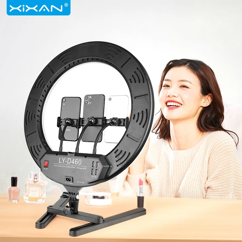 

Desktop Phone Live Support Tripod 26cm LED Fill Light Photo Tripod Multi-Function Universal Lighting Lamp Portable Frame Stands