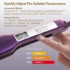 KIPOZI Professional Hair Straightener Titanium Flat Iron with Digital LCD Display Dual Voltage Instant Heating Curling Iron 3