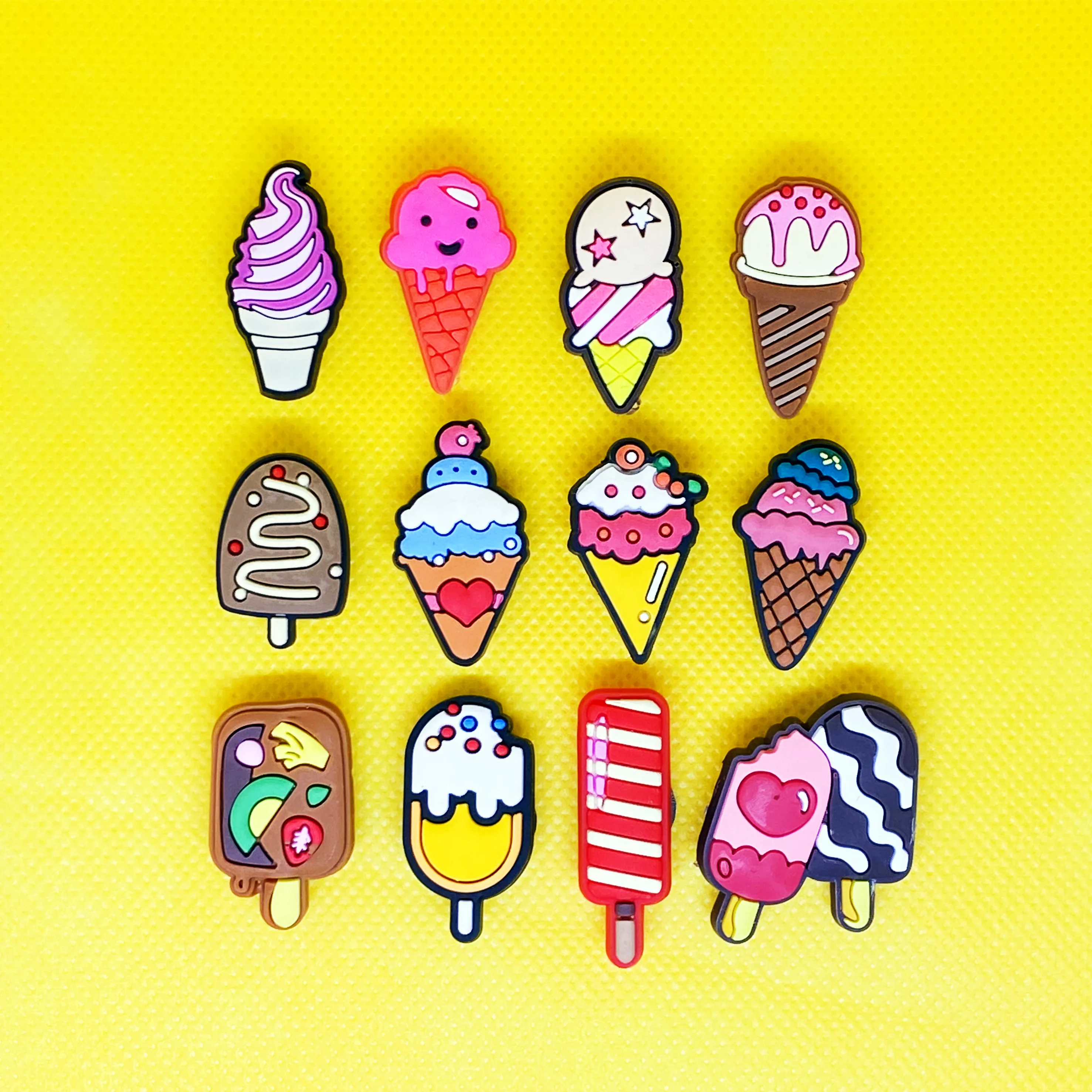 Милая мультяшная икона ICECream подвески для обуви украшение мягкие аксессуары из