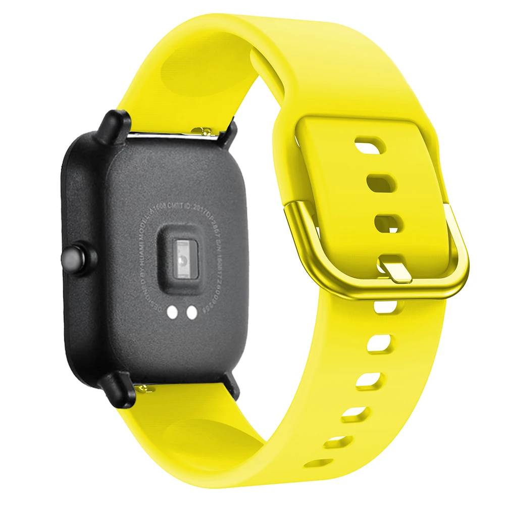 Спортивный силиконовый ремешок для часов Ремешок Для Xiaomi Huami Amazfit GTS/GTR 42 мм/Bip Lite Смарт-часы браслет Цветной заменить Correa