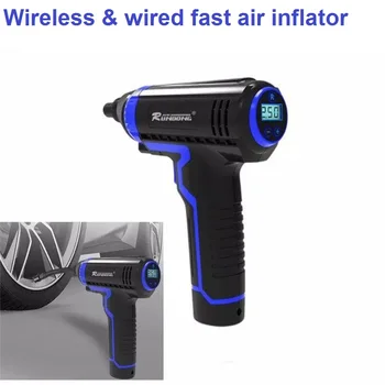 

Car Tire Inflator LED Smart Compressor Pump Wireless Portable automatically air gun USB wired air inflator motorcycle big power