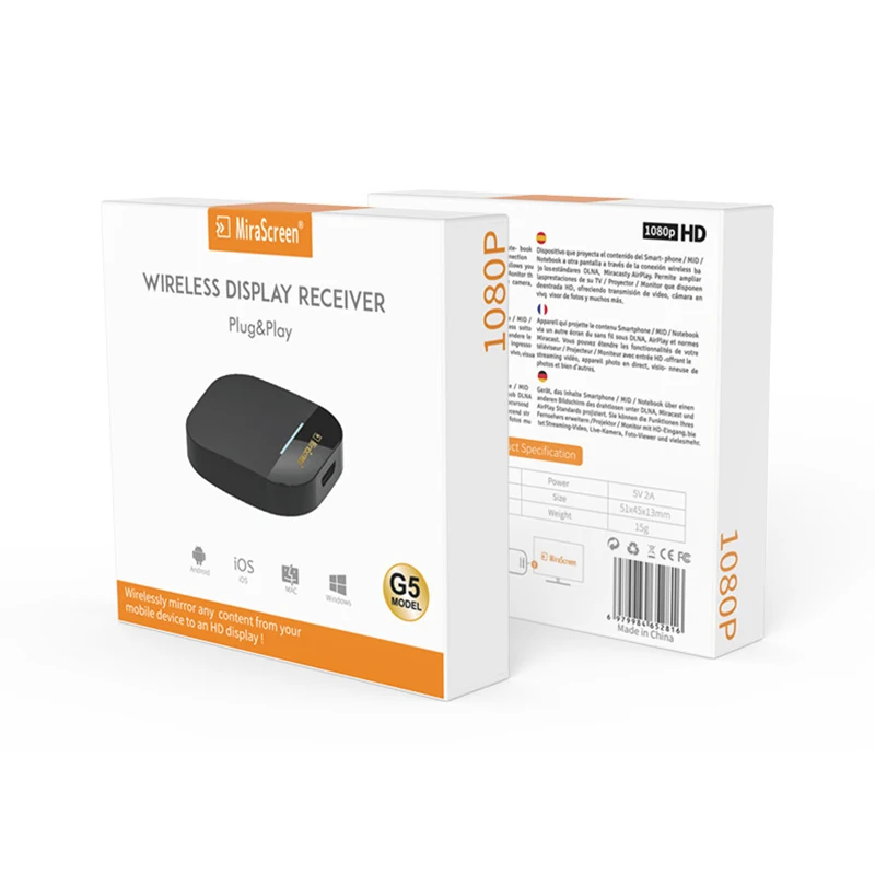 ТВ флешка G5 1080P Wi Fi HD HDMI|SmartTV-стики и тюнеры| |