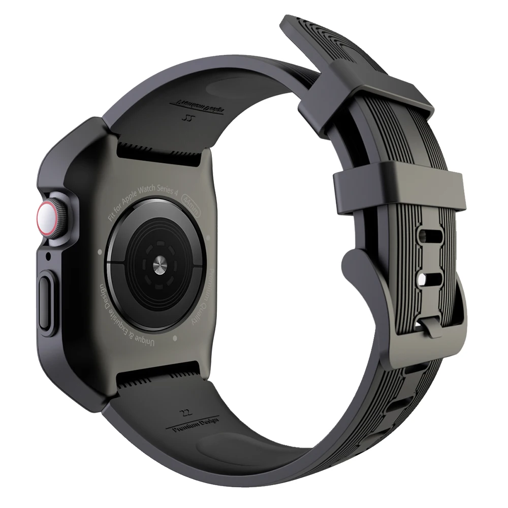 Силиконовый защитный чехол с защитой от падения, дышащая повязка для apple watch, ремешок 44 мм, ремешок для браслета iwatch series 5 4