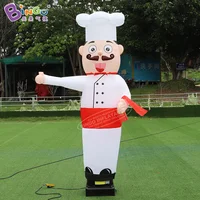 Free Shipping 2.5 meters inflatable chef air dancer for restaurant decoration / blow up waving chef air dancer balloons - toys 1