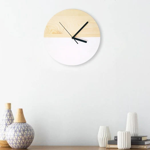 

Nordic Simple Wooden Wall Clock Modern Bedroom Decorative Wall Clocks Silent Quartz Living Room Decoration Wall Watches WKP561