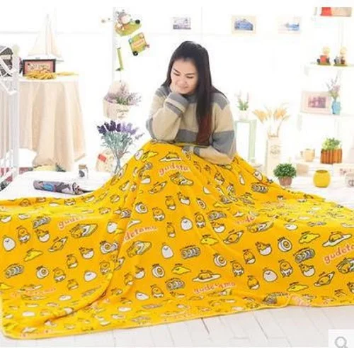 Творческая Животные Gudetama lazy Egg Yolk из фланелевой кожи кондиционер Одеяло