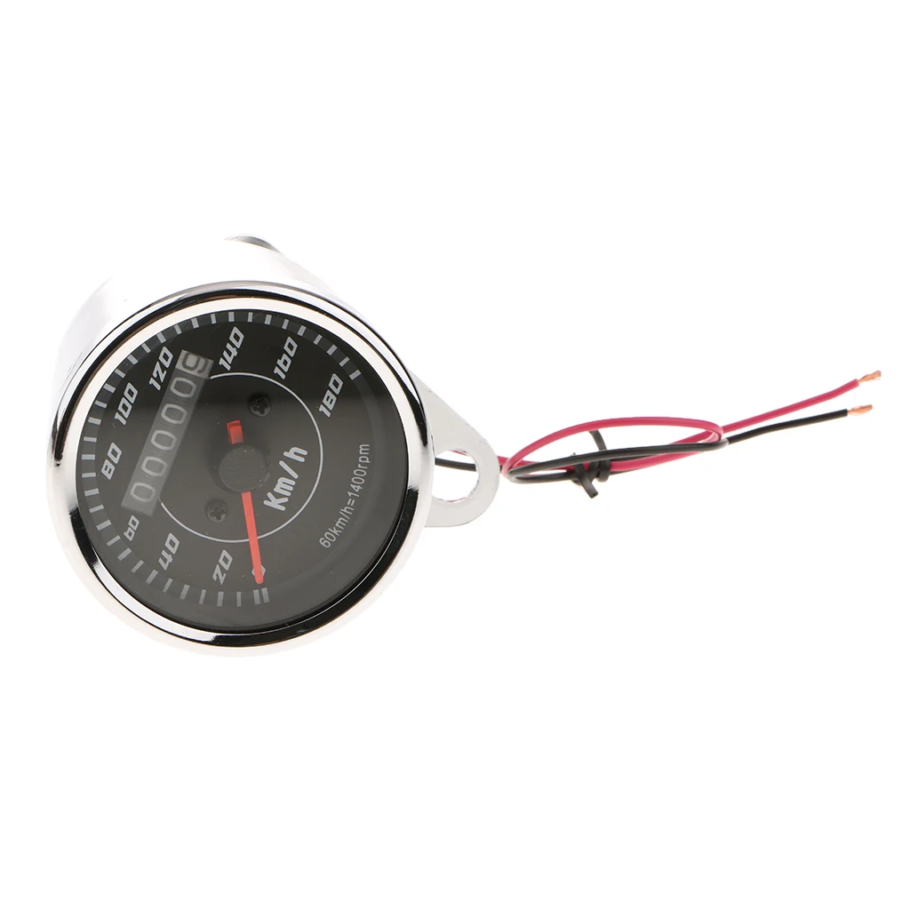12V LED Backlight Signal Motorcycle Odometer Speedometer Gauge KMH