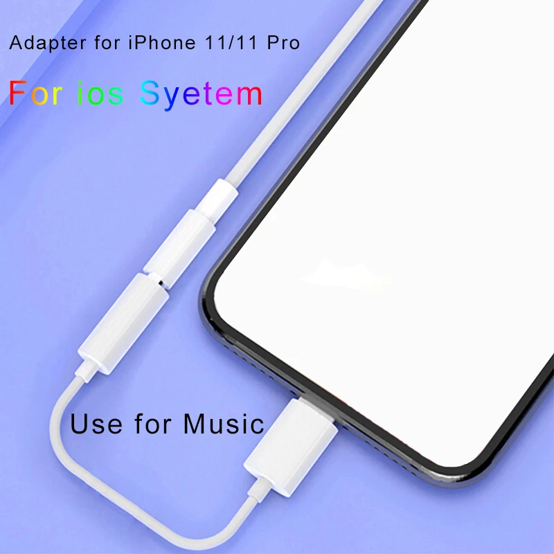

Ios 11 12 Headphone Adapter for iphone 7 8 6 6s plus Aux Adapter for Apple Female to 3.5mm Male Adaptor Headphone Jack Cable