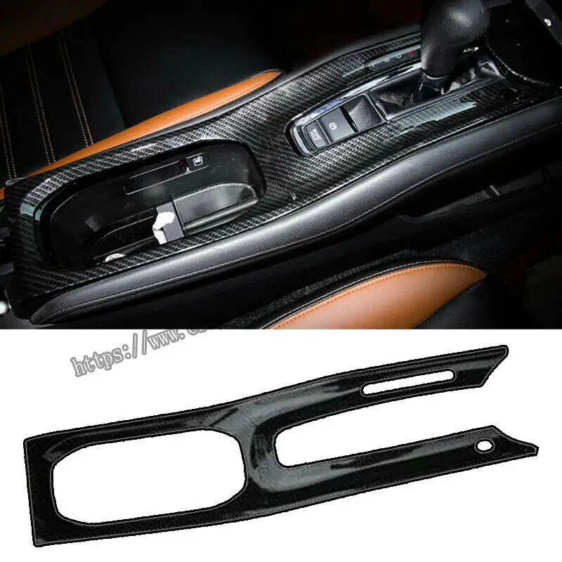 

For Honda Vezel HR-V 2014 2015 2016 ABS carbon fiber Interior Gear Shift Box Panel Cover