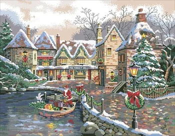 

29-Dim08494,-gift from SANTA.-14CT Counted Cross Stitch 11CT 14CT 18CT DIY Cross Stitch Kits Embroidery Needlework Sets