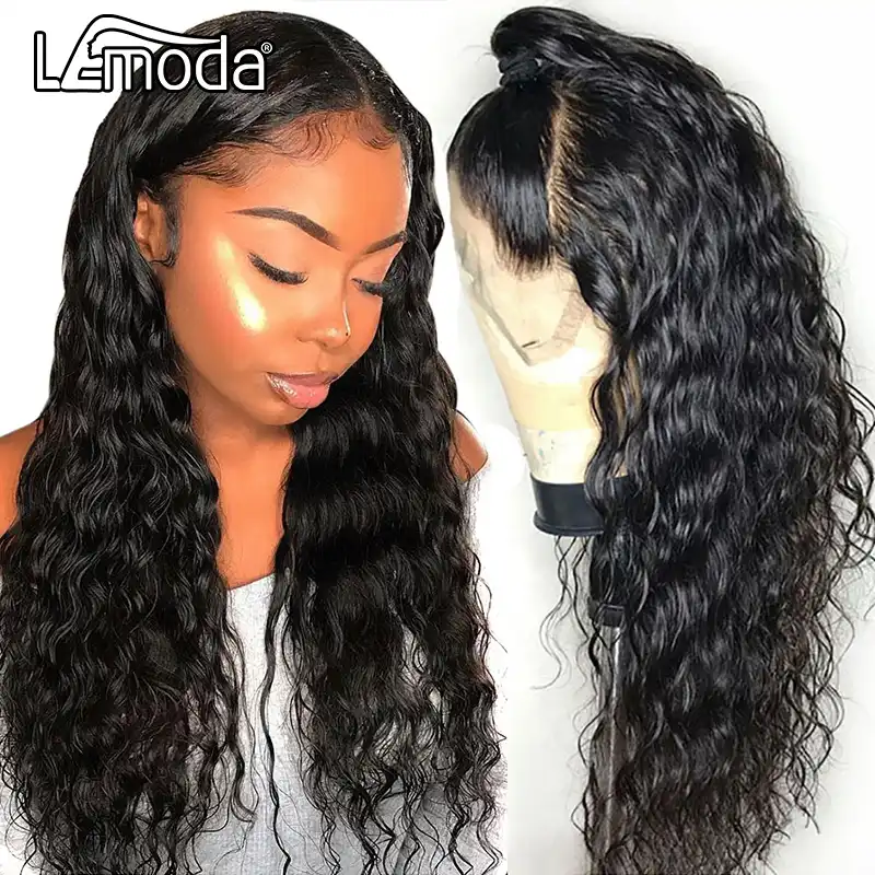 Lemoda Water Wave Wig Hd Lace Wig 13x6 Transparent Water Wave Lace Front Human Hair Wigs For Black Women Pre Plucked 150 Human Hair Lace Wigs Aliexpress