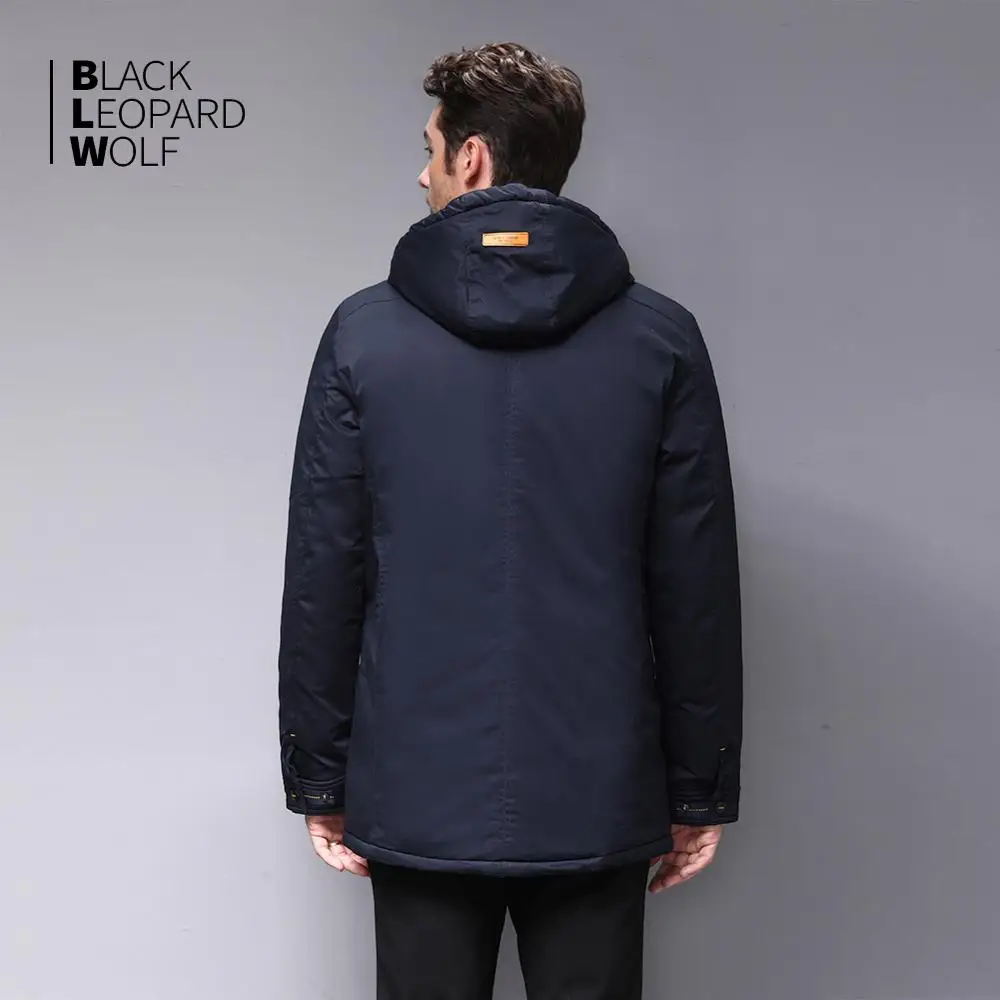 Blackleopardwolf 2019 Новое поступление зимняя мужская куртка с меховым воротником модное