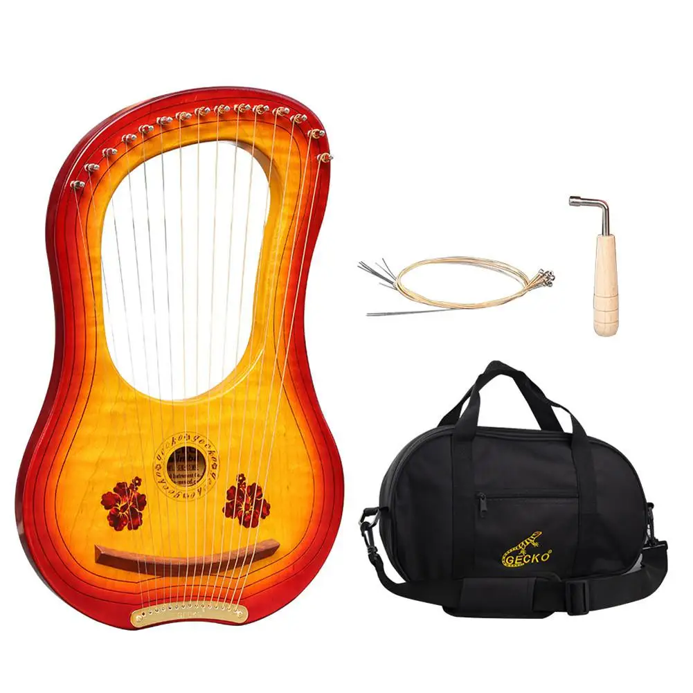 Высокое качество GK 15MC 15 String деревянный Лира с Водонепроницаемый сумка для