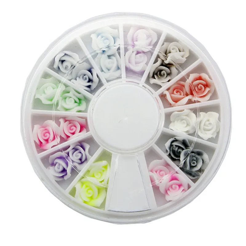 

Mixed 3D Nail Art Decorations Tips Glitters Flower Rhinestones Slice Nail Tools Manicure DIY Nair Art Freeshipping