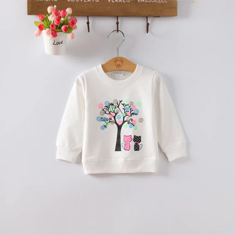 Baby Toddler Kids Girls Spring Autumn T-shirts Audel Cotton Long Sleeve Winter Bottoming Shirts 65-90cm Kids G129