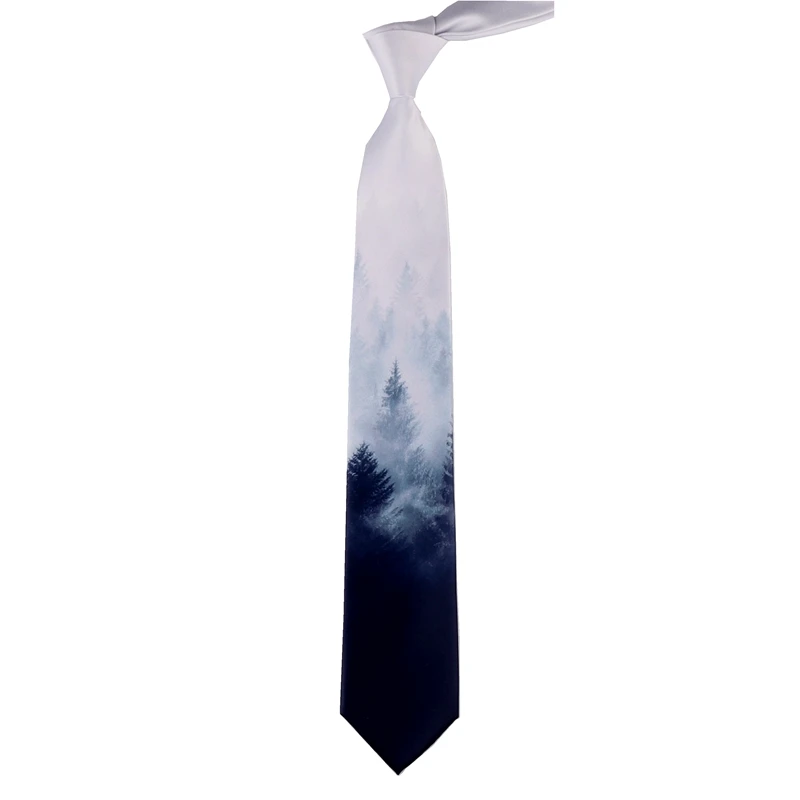free-shipping-new-men-male-original-design-printed-tie-7cm-gray-blue-gradient-landscape-chinese-style-retro-party-student-gift