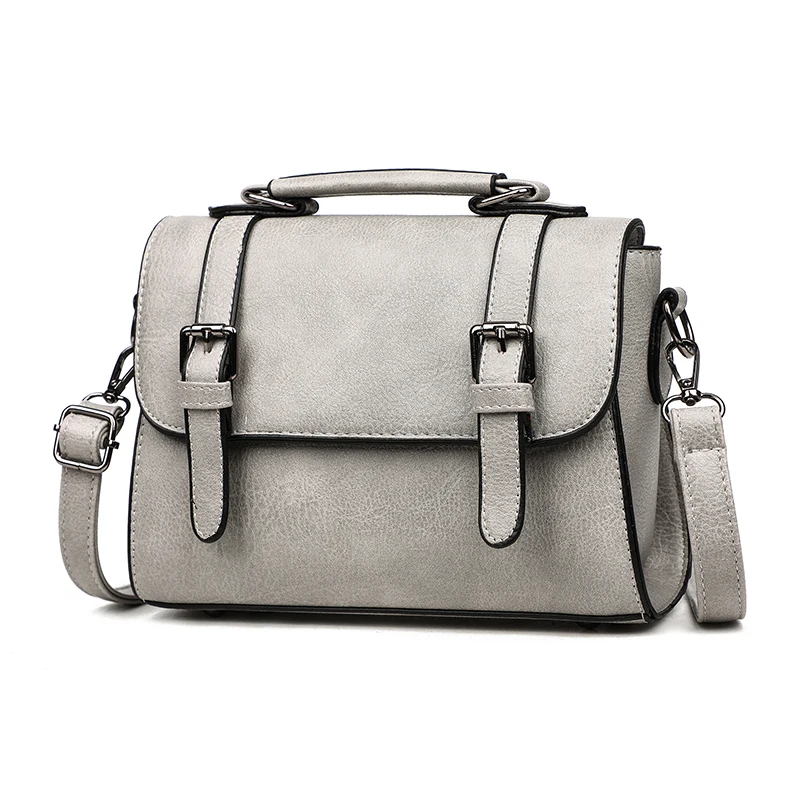 Fashion Crossbody Bags For Women Shoulder Messenger Bags Handbag Leather Ladies Hand Bags Women Small Satchel - Цвет: Серый