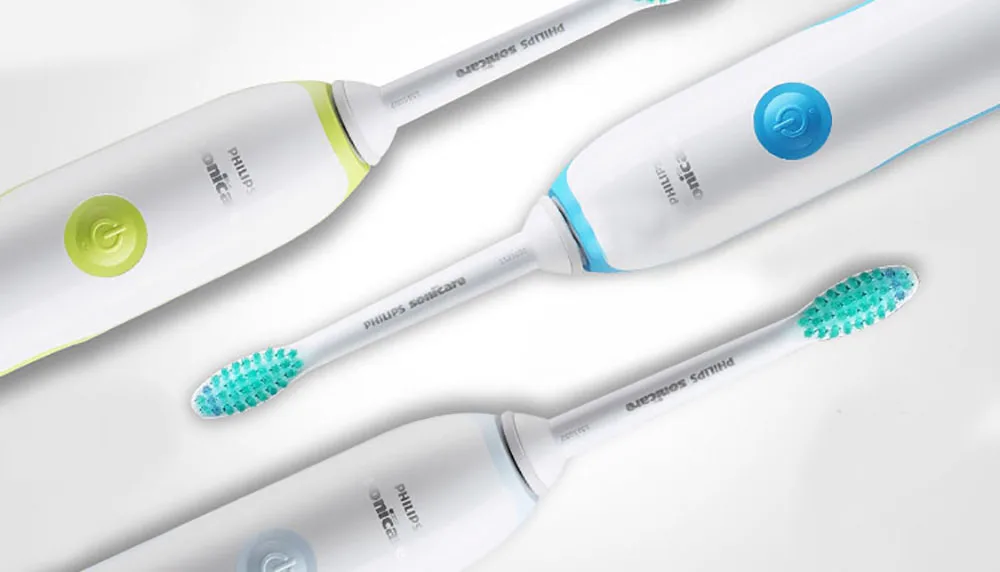 Philips HX3216 электрическая зубная щетка Sonicare перезаряжаемая с простым щелчком на головке щетки и светом показывает состояние батареи для Aduls