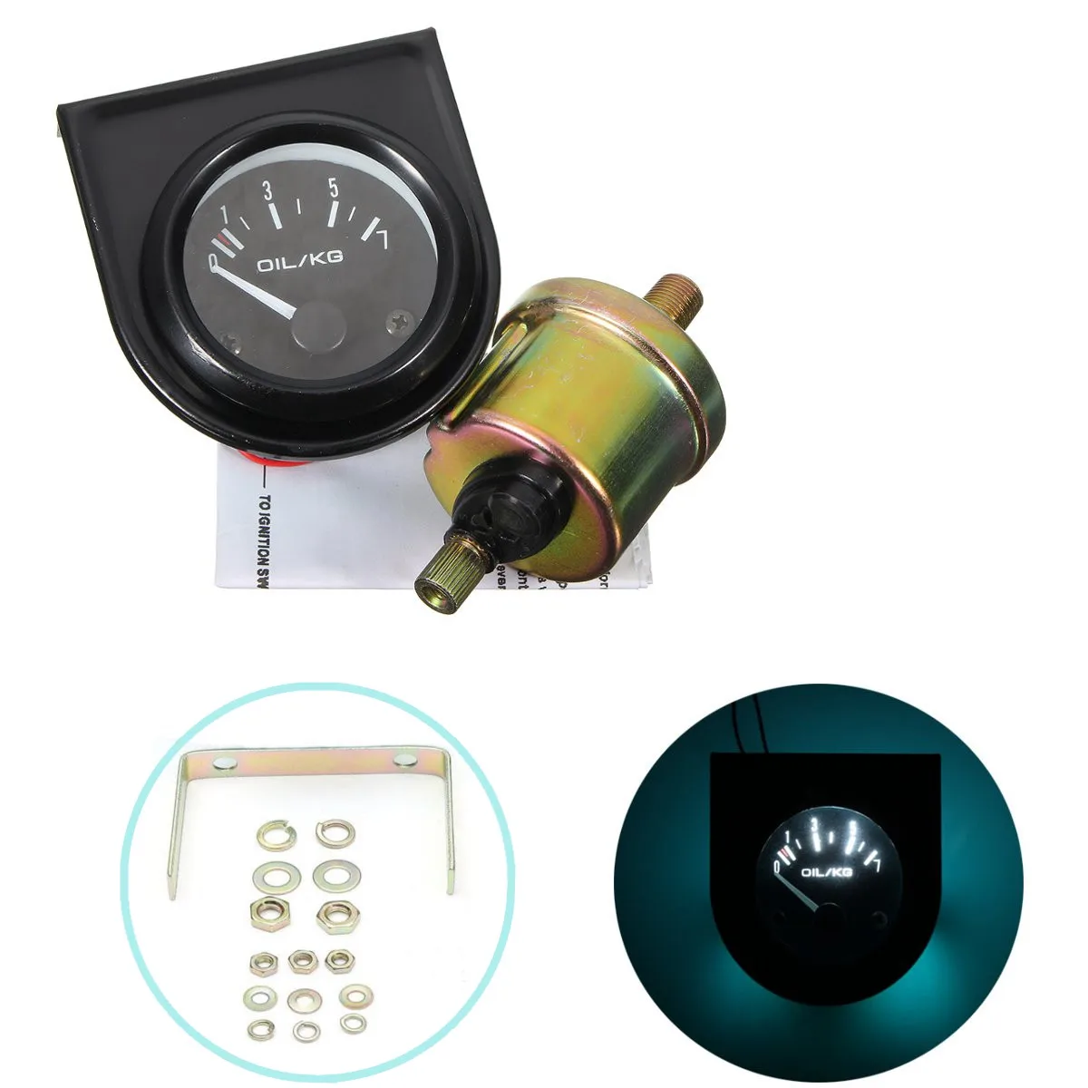 Новый и высококачественный универсальный автомобильный манометр 2 дюйма 52 мм с