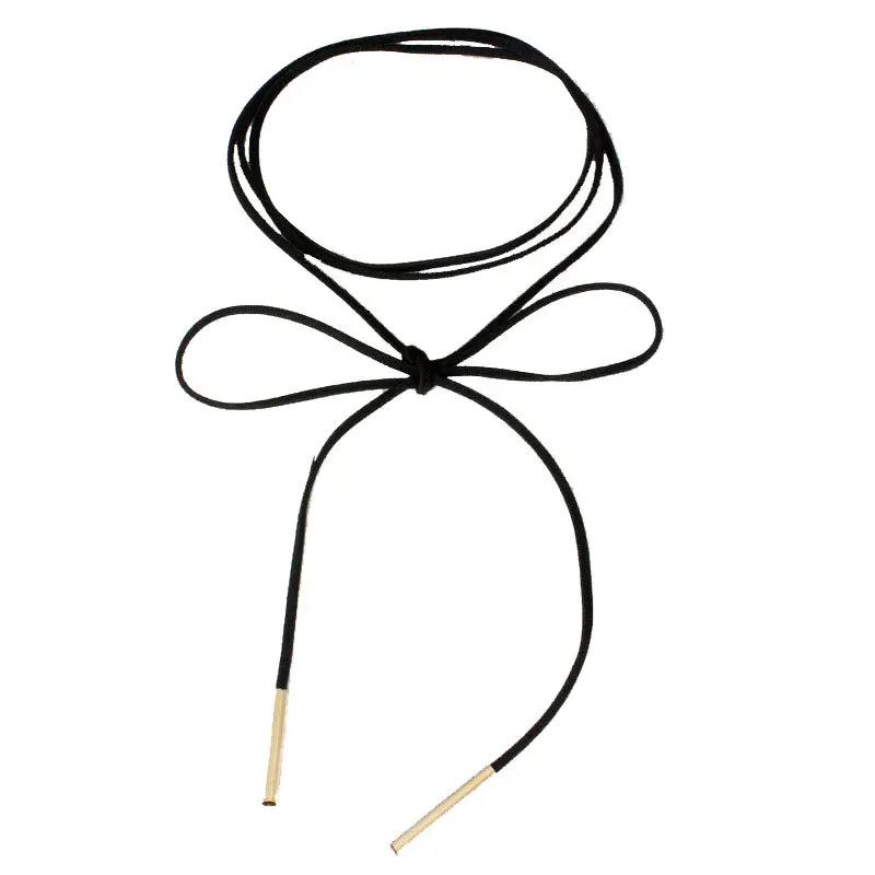 Hollow Designs Black Leather Velvet Choker Necklace Layer 21 H707a00001011468089885c5727fcb11aH