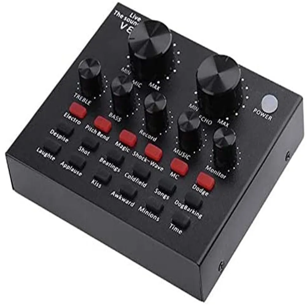Внешняя звуковая карта V8 USB микрофон для караоке BM 800 вебкаст личная