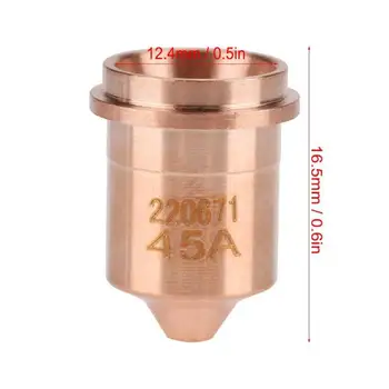 

5pcs 220669 Electrode+5pcs 220671 Nozzle Tips Plasma Torch Consumable For MAX45 For Carbon Steel New