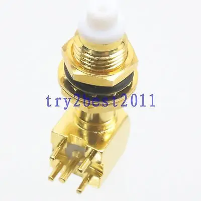 

DHL/EMS 50 Sets 1pce Connector FME jack pin bulkhead solder PCB mount RF COAXIAL Right angle -C1