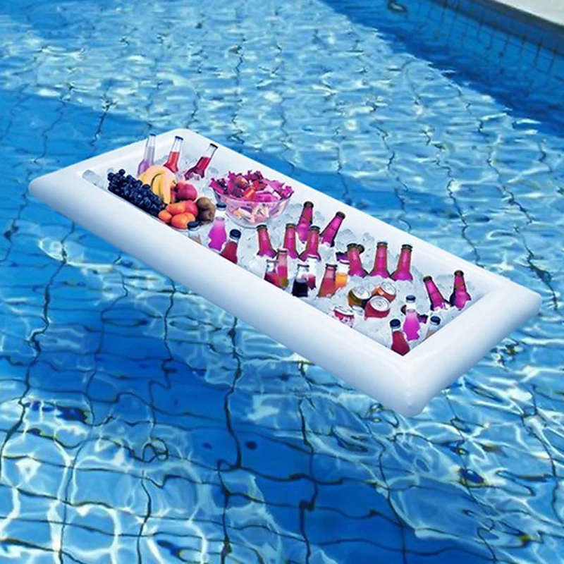Flotador flotante piscina, mesa enfriadora para beber, Bar, bandeja, colchón de aire inflable para playa, soporte para agua, comida y bebida|Colchones de aire| - AliExpress