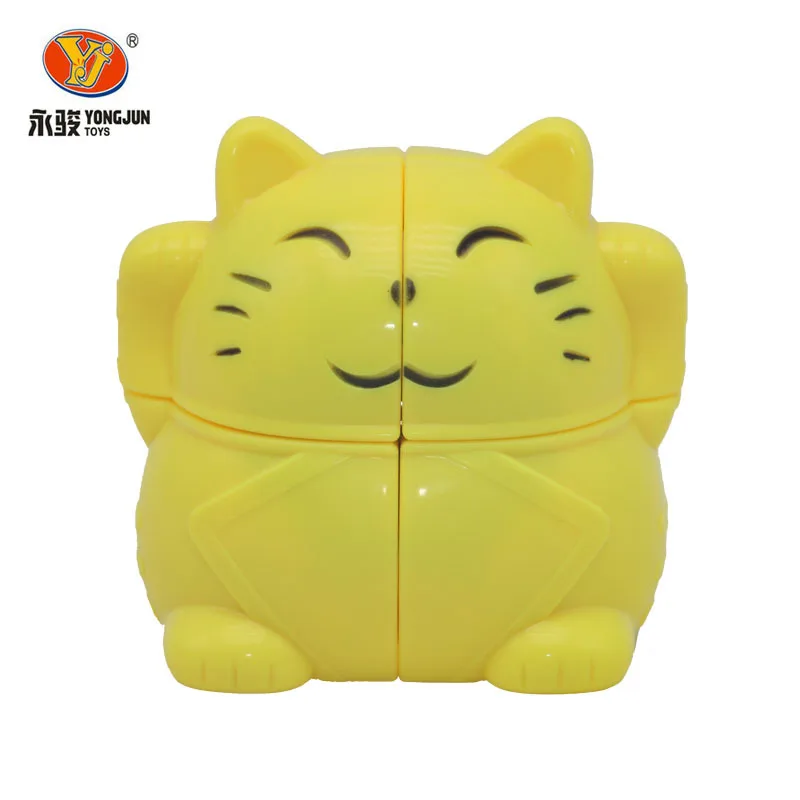 Yongjun второй заказ Abnormity Cube Lucky Cat настоящая желтая Гладкая структура Регулируемая развивающая игрушка для взрослых студентов