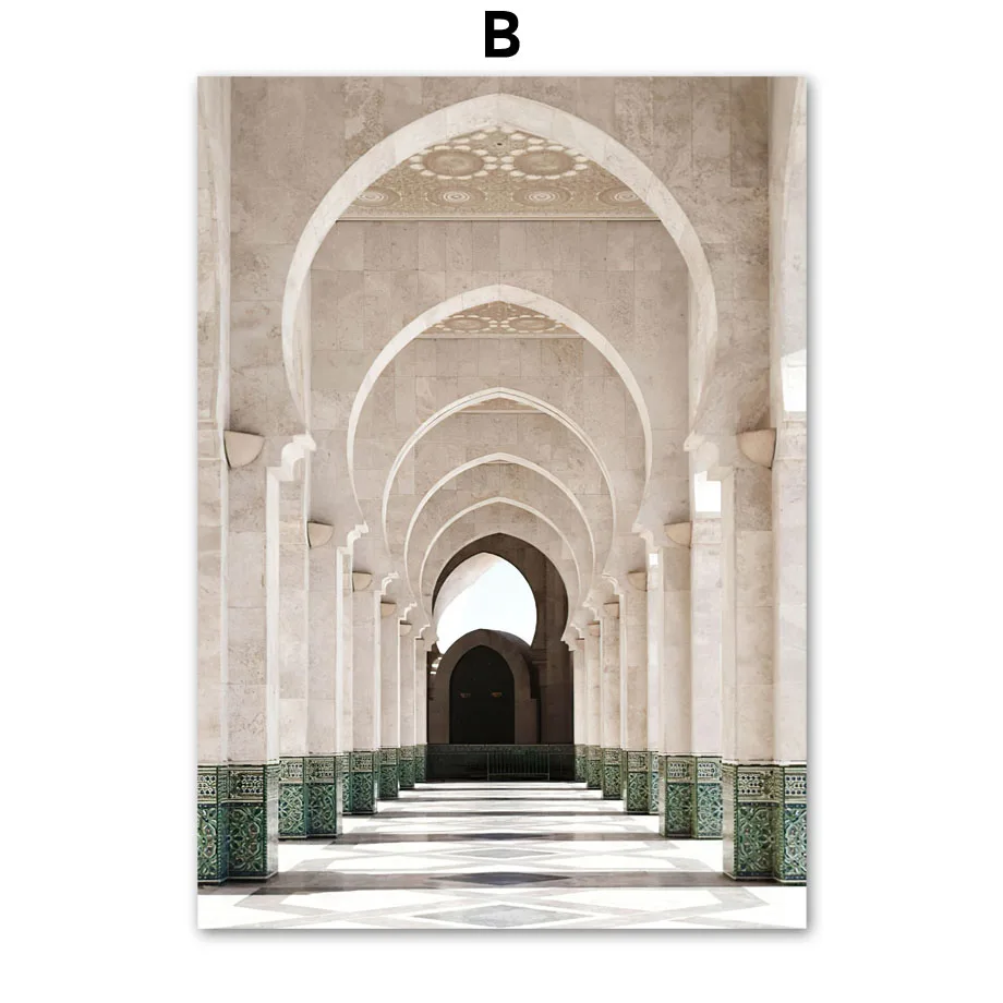 Grains-of-Sand-Arches-Grass-Reed-Palm-Cactus-Giraffe-Nordic-Poster-Wall-Art-Print-Canvas-Painting (4)