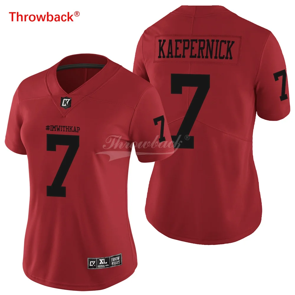 Женский спортивный костюм из Джерси imwithkap Kaepernick для американского футбола, женские спортивные костюмы, размер S-3XL, цвет белый, черный, красный - Цвет: As Photo