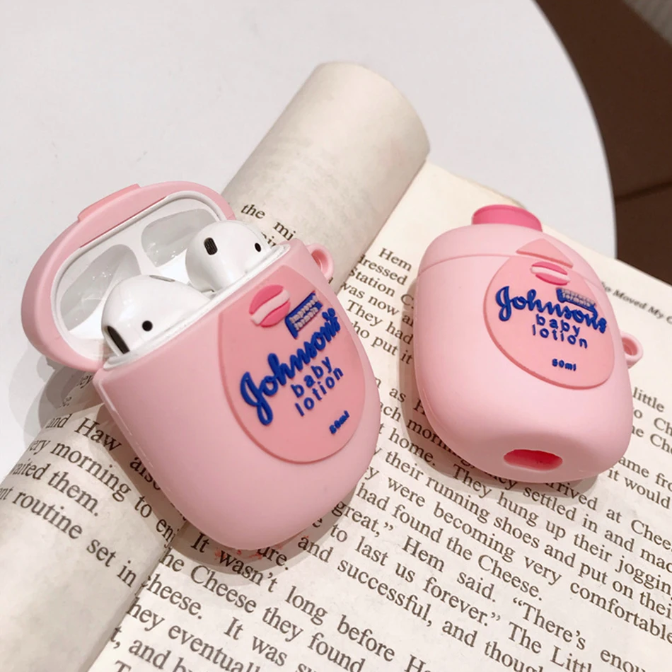 Новый чехол для наушников с Сердце брелок Airpods 2 милый розовый Силиконовый